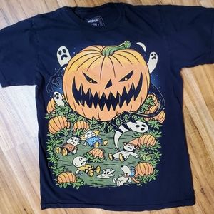 Fright Rags The Great Pumpkin Shirt Peanuts Black T Sirt M